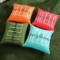 thumbnail image 5 of Outdoor Pillow Covers 18x18 Inch Set of 2 Hello Sunshine Decor Olive Green Waterproof Throw Pillow Covers Summer Outdoor Pillow Covers Decor for Patio Funiture Garden Sofa Couch 020G18, 5 of 6