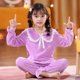 thumbnail image 3 of Pijamas de encaje de franela para niños, Conjunto de pijama de Navidad para niñas, ropa de dormir gruesa de princesa, pijamas cálidos de lana Coral, 3 of 4