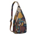 thumbnail image 1 of Pop Art Sling Backpack - Colorful Abstract Psychedelic Pattern Shoulder Bag, Fashionable Lightweight Pack, 1 of 4