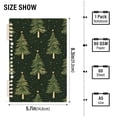 thumbnail image 2 of FORMRS 1-Subject Spiral Notebook 8" x 5" College Ruled 60 Refillable Sheet A5 Hard Cover, Hand Drawn Christmas Trees, 2 of 7