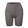 thumbnail image 2 of TheLovely Womens & Plus Basic Solid Cotton Mid Thigh High Rise Biker Bermuda Shorts, 2 of 5