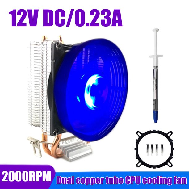 Ventilador del radiador del refrigerador de la CPU de 120 mm 2 tubos de calor 2000 RPM 12 V DC Ventiladores de refrigeración silenciosos JShteea El nuevo
