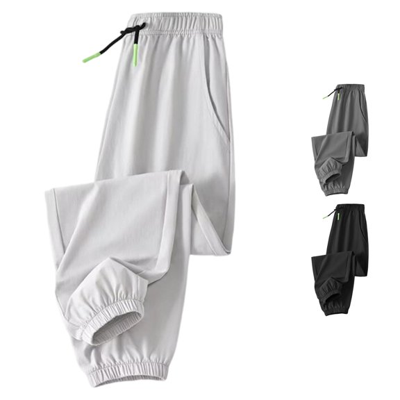 ZXLBBD Boys Elastic Waisted Drawstring Joggers Sweatpants Letter Print Athletic Trousers with Pockets for Kids Youth Versatile Casual Outdoor,Light Gray,Size 15 Y-16 Y