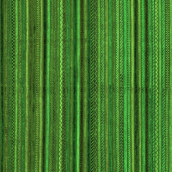 Ahgly Company Indoor Square Abstract Green Modern Area Rugs, 4' Square
