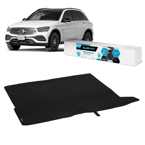 CLIM ART Cargo Liner for Mercedes GLC-Class 2016-2022 Custom Fit Trunk Mat, with Honeycomb Dirtproof & Waterproof Technology - All-Climate, Heavy Duty, Anti-Slip Cargo Liner, Luggage - FL01116152