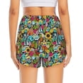thumbnail image 2 of Lsque Color Summer Printed Women's Running Shorts with Liner Pockets,Elastic Quick Dry Workout Athletic Gym Yoga Shorts,Womens High Waist Shorts-Medium, 2 of 9