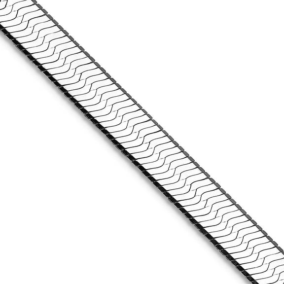 925 Sterling Silver Rhodium Plated 7.3mm Magic Herringbone Chain Necklace 18 Inch Chain Necklace for Women and Men