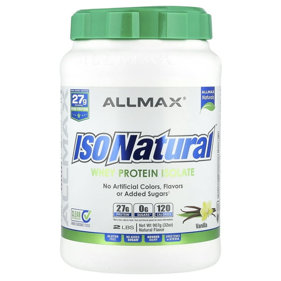 ALLMAX ISONatural™, Whey Protein Isolate, Vanilla, 5 lbs (2.27 kg)