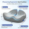 thumbnail image 2 of Cojín de asiento ZIKEE Pioneering Pressure Relief, espuma viscoelástica, 46 x 41 x 6 cm, 2 of 6