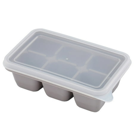 

10Pcs Ice Tray 6 Grid Mini Ice Cube Mold Soft Chocolate Candy Mould with Lid Bakeware