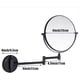 thumbnail image 2 of Wall Mounted Mirror, Wall Mounted Vanity Makeup Mirror, 360 Rotation, Magnification Extendable (Gold 8 inches 3X), 2 of 5