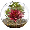 thumbnail image 1 of Nearly Natural 8589 Plante Artificielle Succulente Mélangée dans un Vase en Verre Rond, 1 of 1