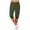 Green, variant on OVAFBAU Women's Capris Pants Yoga Workout Leggings Mid Waist Drawstring Jogger 7/8 with Pockets Casual Wear Pants