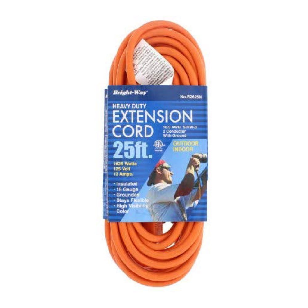Heavy Duty Outdoor Extension Cord w/1 Outlet - 25' - Mr FLY