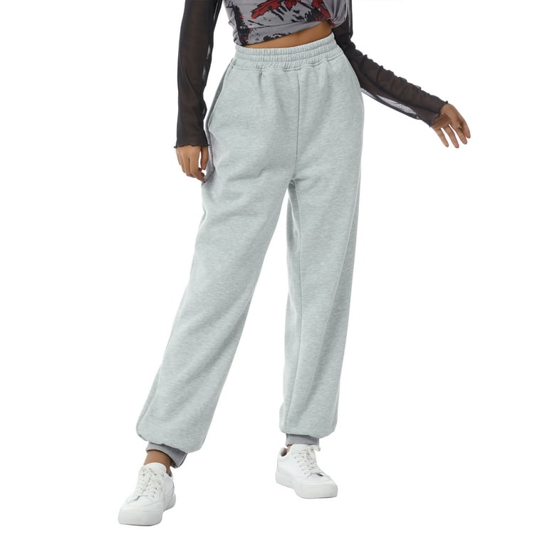 Women's Fleece Lined Sweatpants Slim-Fit Warm Comfy Sports Pants