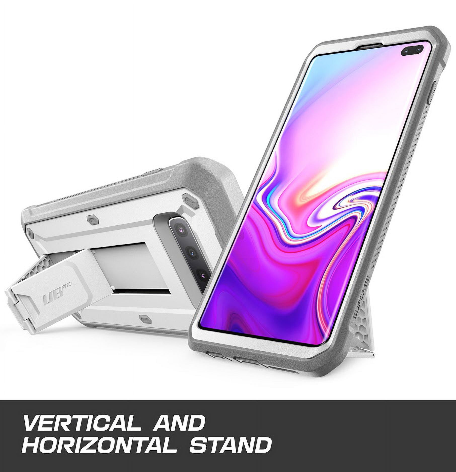Samsung Galaxy S10 Plus Case, SUPCASE Full-Body Dual Layer Rugged Holster & Kickstand Case Without Screen Protector for Samsung Galaxy S10 Plus (2019 Release), Unicorn Beetle Pro Series (White)