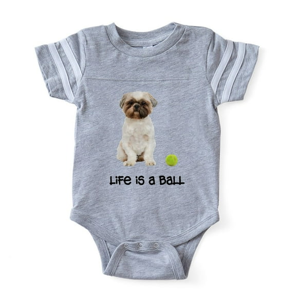 CafePress - FIN Lhasa Apso Life - Cute Infant Baby Football Bodysuit