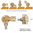 thumbnail image 5 of Pivoting Coupler for Pressure Washer Nozzle, Gutter Cleaner Attachment for Gutter Cleaning, 240 Degree, 4500 Psi, 1/4 Inch Quick Connect 7 Different Cleaning Angles, 5 of 8