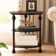 thumbnail image 3 of End Mesa 3-Tier Redondo Side Mesa Living Sala Accent Mesa con Estante de Almacenamiento y Metálico Industrial Madera Cama Side Table/Night Soporte para cm de Profundidadormitorio Pequeño Spaces Oak, 3 of 7