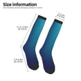 thumbnail image 2 of Cauagu Blue and Teal Gradient Funny 13.8in Socks for Unisex for Men,Women and Teens with Christmas,Holiday or Birthday Gift, 2 of 6