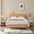 thumbnail image 3 of Weselon Modern Fluted Nightstand, Curved Side Bedside Table with Drawer and Open Shelf for Bedroom, Natural Oak, 3 of 3