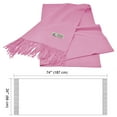 thumbnail image 5 of Unisex Plain Solid Winter Scarf Oversized Soft Warm Shawl Wrap Wide Scarves 74"x26" Baby Pink, 5 of 5