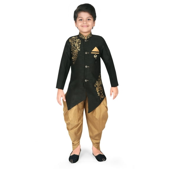 AHHAAAA Kids Sherwani dhoti pant Handwork Embroidery - Indo western Ethnic wear for kids and boys
