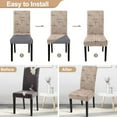 thumbnail image 4 of Printed Dining Room Chair Covers Set of 4, Stretch Kitchen Chair Covers Washable Parsons Chair Slipcover Removable Dining Chair Protectors for Hotel,Ceremony (Brown Wireframe Texture), 4 of 6