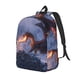 thumbnail image 1 of Disketp Winter Fire Dragon print Canvas Backpack Lightweight Travel Daypack Student Rucksack Laptop Backpack-, 1 of 5