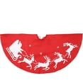 thumbnail image 3 of Falda roja para árbol de Navidad, franela, Papá Noel, reno, fiesta de Navidad, decoraciones navideñas, árbol de Navidad (rojo, 100 cm), 3 of 4