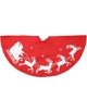 thumbnail image 3 of Falda roja para árbol de Navidad, franela, Papá Noel, reno, fiesta de Navidad, decoraciones navideñas, árbol de Navidad (rojo, 100 cm), 3 of 4