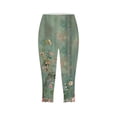 thumbnail image 4 of Pantalones de Yoga de Verano para Mujeres Ligeros de Alta Cintura de Impresión Capris, Pantalones de Gimnasio Y Entrenamiento de Ajuste Delgado con Cintura Elástica para Yoga, Correr, 4 of 8