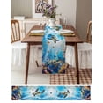 thumbnail image 3 of Boanket Turtle Table Runner - 36 Inch Long, Kitchen Dining Table Runner Dresser Scarves, Ocean Fish Coral Underwater World Cartoon Farmhouse Decor for Coffee Tables Wedding Party Banquet, 3 of 8