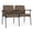 Castillo Brown, variant on Mystic Reception Waiting Steel Tandem Seating / Charcoal Steel / Black