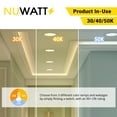thumbnail image 5 of 4 Inch LED Square Slim Recessed Lights, 6 Pack, 11W, Ultra-Thin with Junction Box, 3 CCT, 600 Lumens, 5 of 6