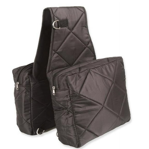 Quilted Cooler Saddle Bag, Brown
