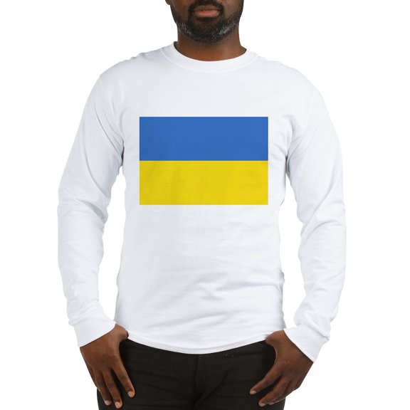 CafePress - Ukraine Flag Long Sleeve T Shirt - Unisex Cotton Long Sleeve T-Shirt