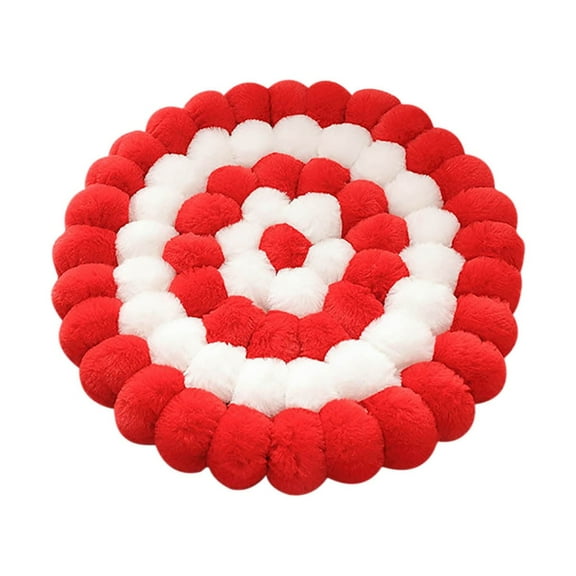 Hiroekza Non-Slip Dining Chair Cushion Seat Pads For Kitchen Office Living Room Patio Floor Pillows Seat Cushion Pads Rocking Chair Cushions Red-white ring