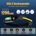 thumbnail image 6 of 2 Pack LED Headlamp, 1200 Lumen Flashlight, Rechargeable, Headlights, Dual beam, Handsfree Waterproof, Camping, Running, Cycling, Hunting, Kids Adults, 6 of 6