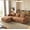 Brown, variant on 106" Corduroy Sectional Couch, Boneless L Shaped Couch with Deep Seat, Cloud Foam Sofa with Oversized Chaise, No Assembly Needed for Living Room with Left Facing Chaise Grey