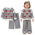 thumbnail image 2 of Leey-World Toddler Baby Girl Clothes Fall Winter Long Sleeve Ruffle Tops Pants Set Newborn Baby Girls Outfits, 2 of 9