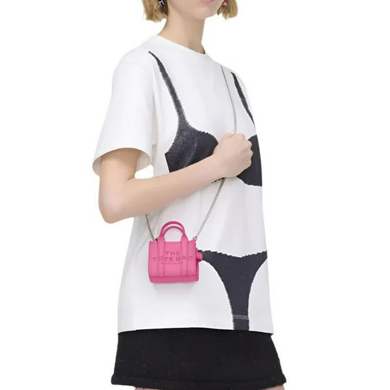 Marc Jacobs Women's The Nano Tote Crossbody Bow Pink Bag Pink