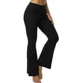 thumbnail image 3 of Women's Boot Yoga Pants Boot Legs High Waist Flared Pants with Pockets, 3 of 6