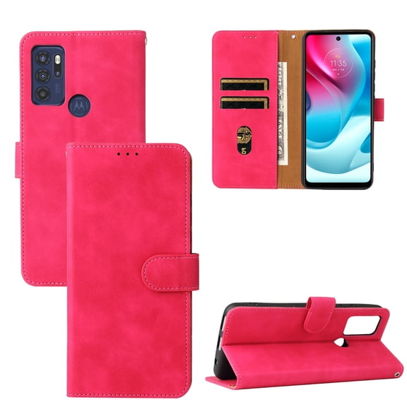 For Motorola Moto G60S Solid Color Skin Feel Magnetic Buckle Horizontal Flip PU Leather Case with