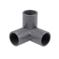 thumbnail image 1 of Unique Bargains 3-Way Elbow PVC Pipe Fitting,Furniture Grade,1/2-inch Size Tee Corner Fittings Gray 10Pcs, 1 of 3