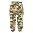 thumbnail image 3 of Women Casual Pants Summer Loose Elastic Waist Print Capri Trousers with Pocket Joggers Fashion Baggy Outdoor Sweatpants, Army Green, L, 3 of 6