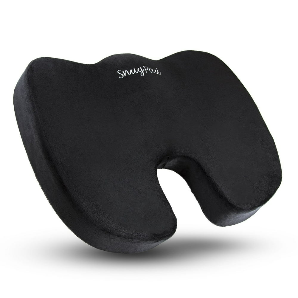 Snugpad Coccyx Orthopedic Memory Foam Seat Cushion For Back Pain Relief
