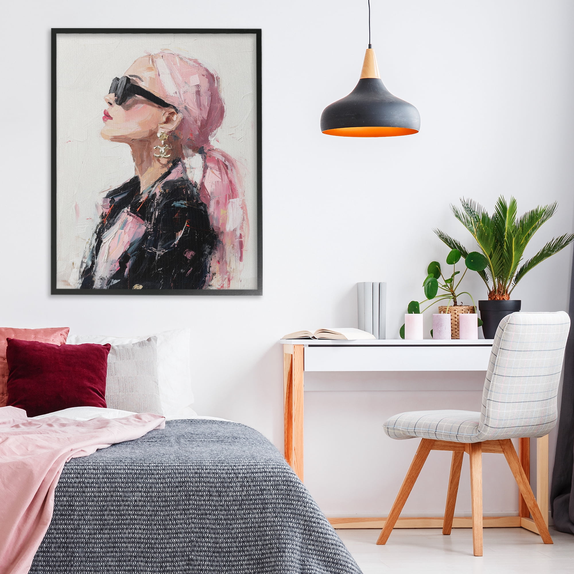 Stupell Industries Pink Daydream Impression Black Framed Giclee Art, design by Svetlana Aleynikova