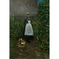 thumbnail image 2 of Olga Boznanska 11x14 Gold Ornate Wood Frame and Double Matted Museum Art Print Titled - Girl with a Basket of Vegetables in the Garden (1891), 2 of 4