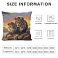 thumbnail image 5 of Orinice Lions Sunset Brothers Hildebrandt Graphic Decorative Cushion Throw Pillow Cover for Home Couch Living Room Bed Sofa Zipper Closure Pillowcase 1PC 12x12in, 5 of 5